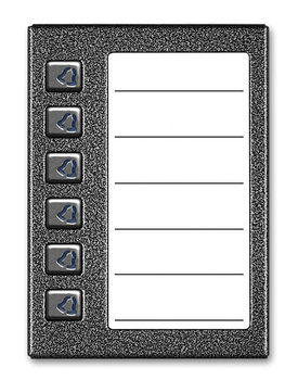 ACO CDN-6NP ST Podświetlany panel listy lokatorów z 6 przyciskami