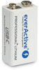 Akumulatorek 6F22 Li-Ion everActive 9V 550mAh z gniazdem USB-C