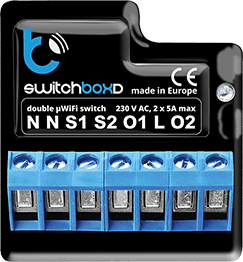 Przełącznik Blebox SwitchBoxD WiFi 230V dwukanałowy sterowany z aplikacji