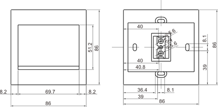 Przycisk wyjścia SCOT BT-2D podtynkowy