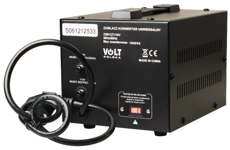 Transformator VOLT POLSKA 230V/110V 1000VA