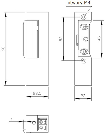 ZACZEP ELEKTRA R3 BEZ BLOK. PRAWY; 2191