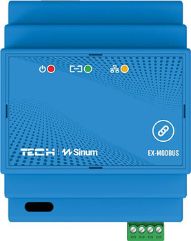 Extender sygnału na szynę DIN EX-MODBUS  Tech sterowniki