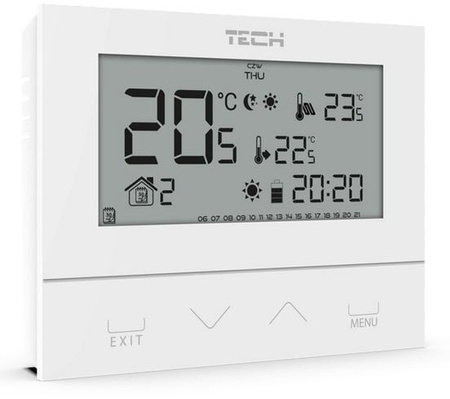 Przewodowy dwustanowy regulator pokojowy biały ST-292v3 Tech sterowniki