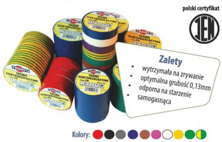 Taśma Izolacyjna Repero 711E Czerwona 19MMX20M
