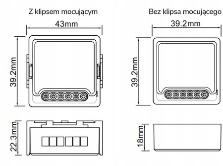 Moduł OXT z sensorem do silnika bramy garażu ZigBee TUYA T250G