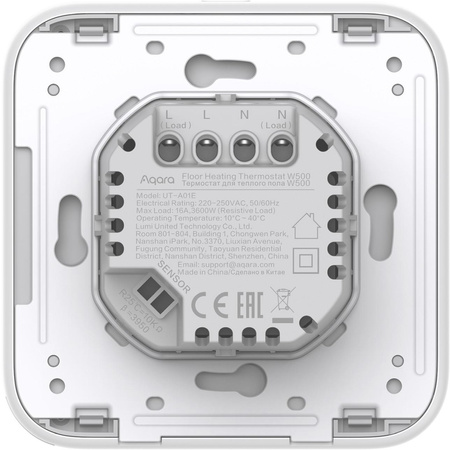 Aqara Floor Heating Thermostat W500 Termostat do ogrzewania podłogowego  UT-A01D