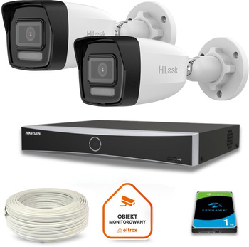 Zestaw monitoringu Hilook 6 kamery IP IPCAM-B8-30DL z dyskiem 2TB