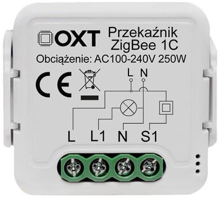 Moduł OXT mini przekaźnik 1 obwód ZigBee Tuya