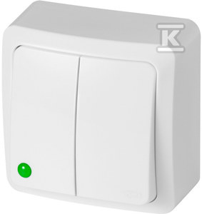 ŁĄCZ.ŚWIECZNIKOWY N/T IP20 BIAŁY BER