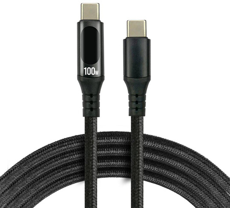 KABEL USB-C / USB-C LCD everActive CBB-2PD5L 200cm 20V 5A 100W