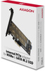 Adapter Axagon PCEM2-D PCIe NVME + SATA M.2