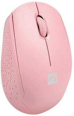 Mysz Natec Stork Bezprzewodowa 1600DPI Różowa Optyczna USB