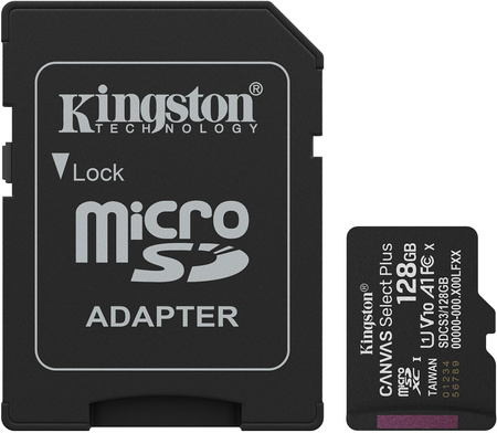 Karta pamięci microSD 128GB Kingston Canvas Select Plus microSDXC C10 UHS-1 128GB