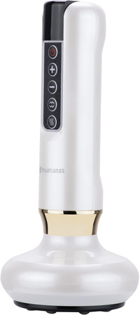 Masażer antycellulitowy z funkcją bańki chińskiej Humanas DermaSmooth - biały