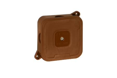 Puszka natynkowa pusta 4 wlotów VIPLAST VP-2 BRĄZOWA IP44 85x85x35mm 027-02