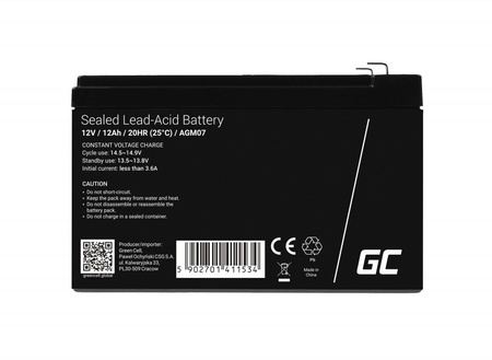 Akumulator AGM Green Cell VRLA 12V 12Ah
