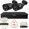 Zestaw monitoringu IP BCS Point 2x Kamera BCS-P-TIP28FWR3L2-Ai2-G Rejestrator z dyskiem