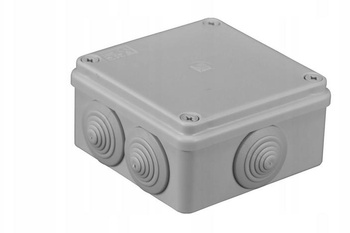 Puszka hermetyczna 100 x 100 x 50 dławik IP65 bezhalogenowa, szara PAWBOL S-BOX 106