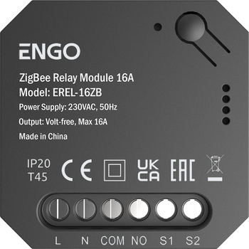 ENGO Controls EREL-16ZB - Smart Relay Inteligentny przekaźnik ZigBee do systemu ENGO Smart, 1x16A, NO-COM
