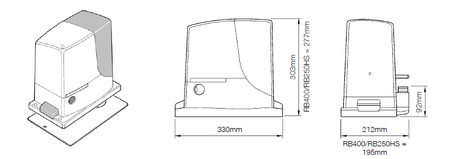 Napęd/Siłownik NICE ROBUS 1000 do bram przesuwnych