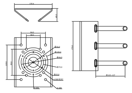 Uchwyt Słupowy Dahua PFA150-V2