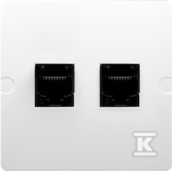 GN.MP/TE.RJ45+RJ11 BIAŁE+RAM.BIAŁA