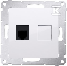 GN.TE.RJ12 MOD.+RAM.GIPS/IP44 BI.SIMON54