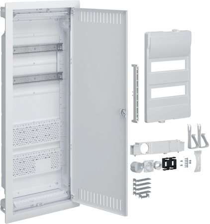 Rozdzielnica hybrydowa podtynkowa, 2 x12modułów, HAGER Volta VU602PLH