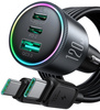 Ładowarka samochodowa Joyroom JR-CCN07 120W 5.0A PD 3.0 QC 3.0 1x USB-A 2x USB-C + kabel