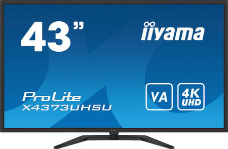 Monitor LED Iiyama X4373UHSU-B1 43 cale VA HDMI DisplayPort USB
