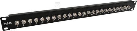 PATCH PANEL WYPOSAŻONY, 1U, 24 X TYP F