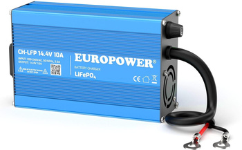 ŁADOWARKA PROSTOWNIK DO AKUMULATORÓW LiFePO4 EUROPOWER CH-LFP/12/10 14,4V 10A KONEKTOR M8
