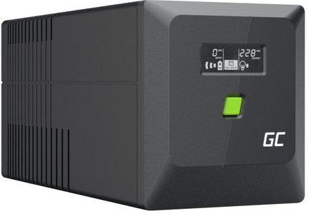 UPS ZASILACZ AWARYJNY Greencell PowerProof 750VA 480W LCD CZYSTA SINUSOIDA