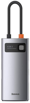 Hub USB Baseus Metal Gleam 4w1