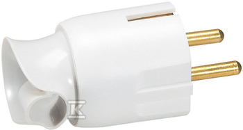 WTYCZKA 2P+Z 16A BIAŁA OBROTOWA