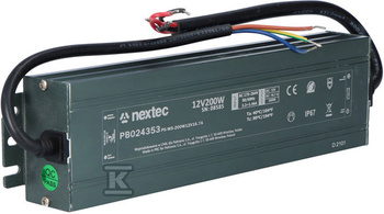 IP67 12V 16,7A 200W ZASILACZ LED  SLIM