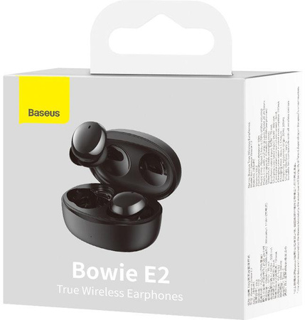 Słuchawki Bezprzewodowe TWS Baseus Bowie E2 NGTW090001 BT 5.2 IP55 Czarne