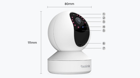 Kamera IP Reolink E340 wewnętrzna obrotowa 8MPx WiFi biała