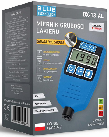 Miernik grubości lakieru Blue Technology DX-13-AL