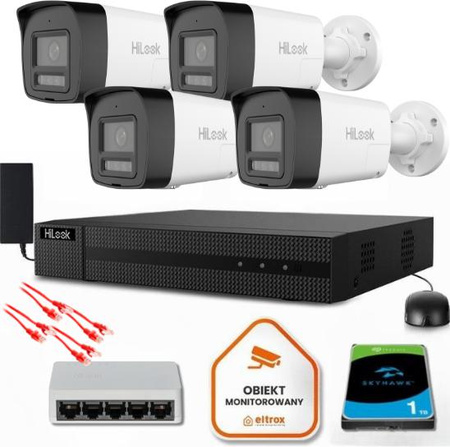 Zestaw do monitoringu Hilook 8 kamery IP IPCAM-B8-30DL/A