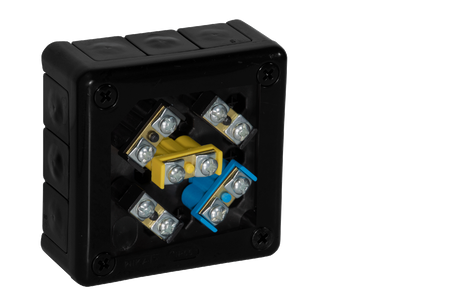 Puszka natynkowa z zaciskami 12 wlotów VIPLAST VP-41 CZARNA IP55 98x98x42mm 041-55