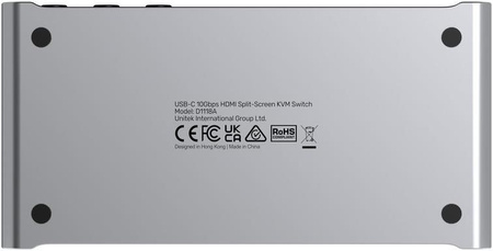Przełącznik KVM Unitek USB-C 10Gbps z HDMI i transferem plików między systemami