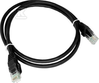 PATCH-CORD U/UTP KAT.5E PVC 0.25M CZARNY