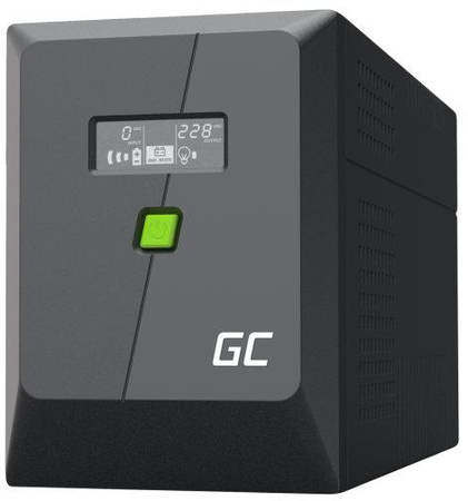 UPS ZASILACZ AWARYJNY Greencell PowerProof 1500VA 1050W LCD CZYSTA SINUSOIDA