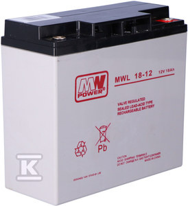 AKUMULATOR AGM 12V/18AH/10-12LAT