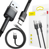 Kabel USB-A / USB-C Baseus Cafule CATKLF-AG1 50cm 3A QC 3.0 Czarno-szary
