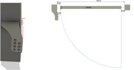 Uchwyty MOD.100/12/16 na słupek do napędów z otworami 12mm: CAME, FAAC, Genius, Proxima itd.