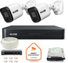Zestaw monitoringu IP BCS Basic 2x Kamera BCS-B-TIP15FR3(2.0) Rejestrator z dyskiem