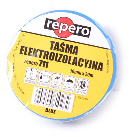 Taśma Izolacyjna Repero 711E Niebieska 19MMX20M